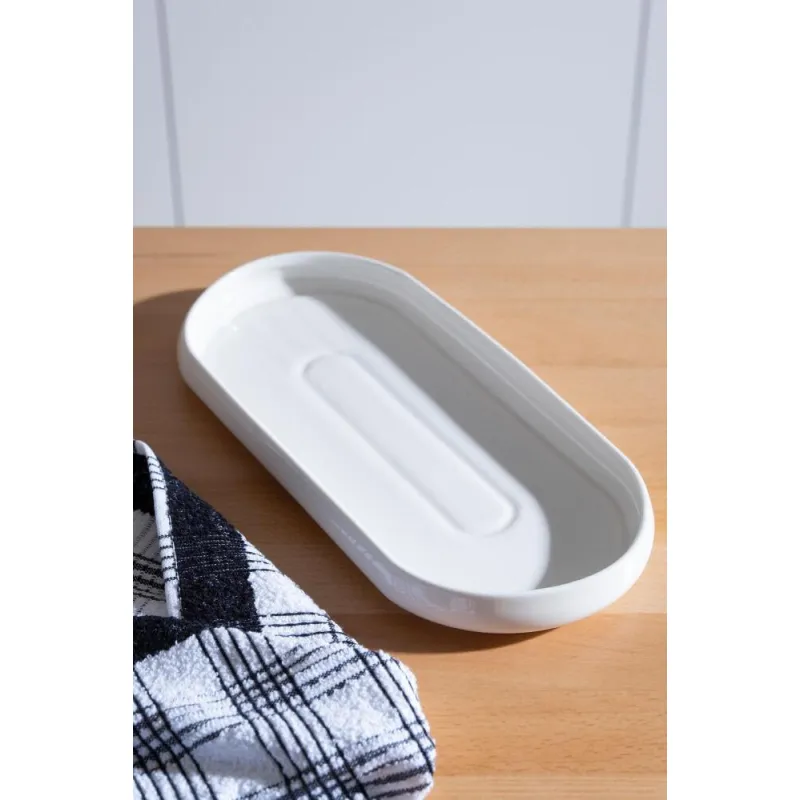 Bianco Perla Porselen Oval Kayık Tabak - 32 cm MST570