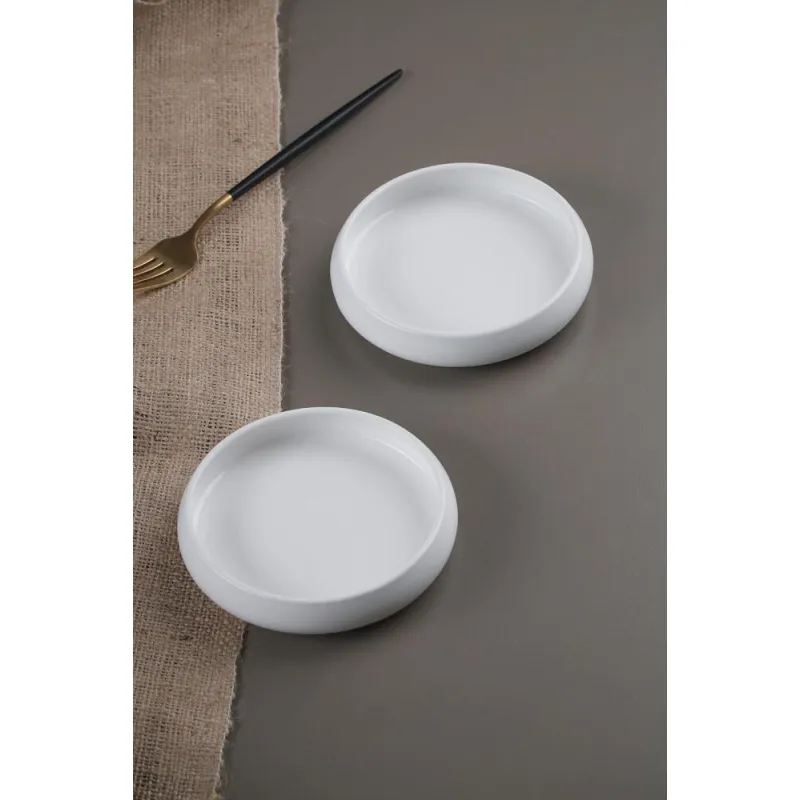 Bianco Perla Porselen Yuvarlak Tabak - 13 cm MST572