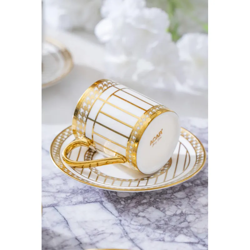 Mabel 6 Kişilik Kahve Fincanı Takımı - 90 ml MSKF79