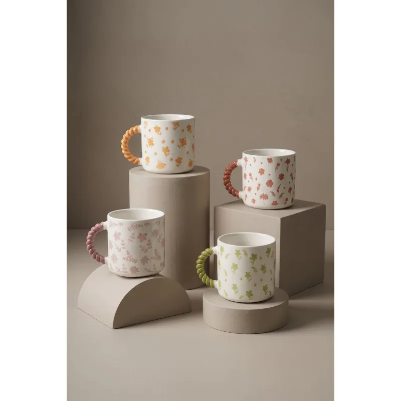 Cozy Porselen Pembe Kupa - 325 ml MSK167