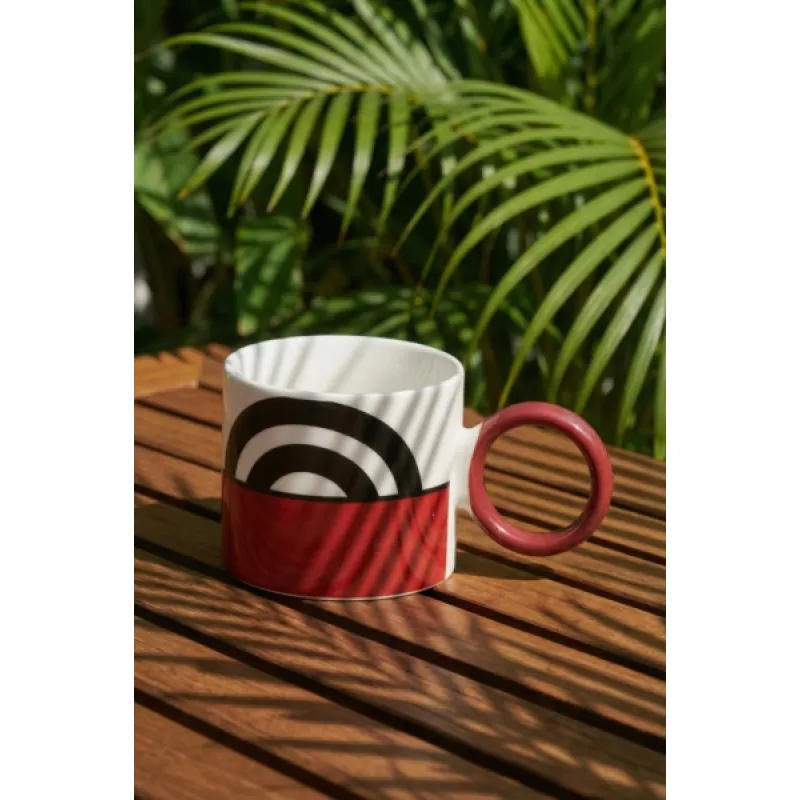 Summer Kırmızı Porselen Kupa - 355 ml MSK146