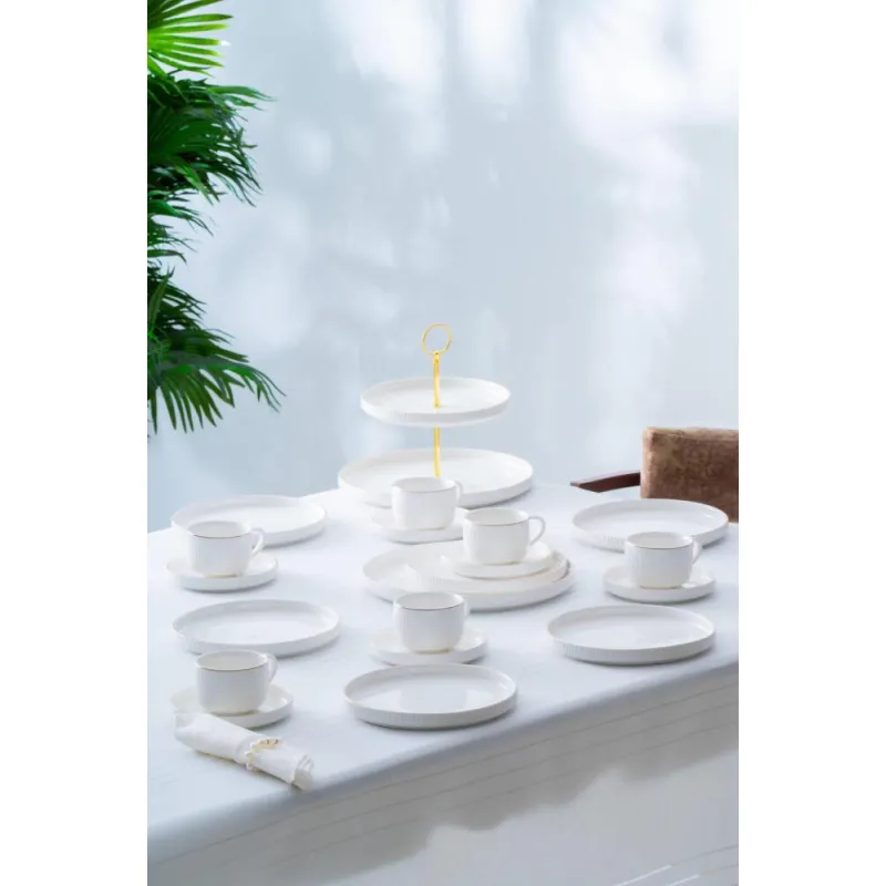 Sierra 6 Kişilik 20 Parça Brunch Seti - Gold MST548