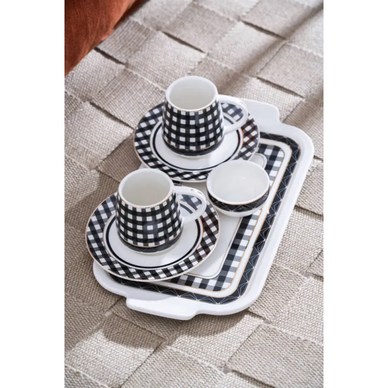 Almond 2 Kişilik Tepsili Kahve Fincan Takımı - 100 ml MSKF99