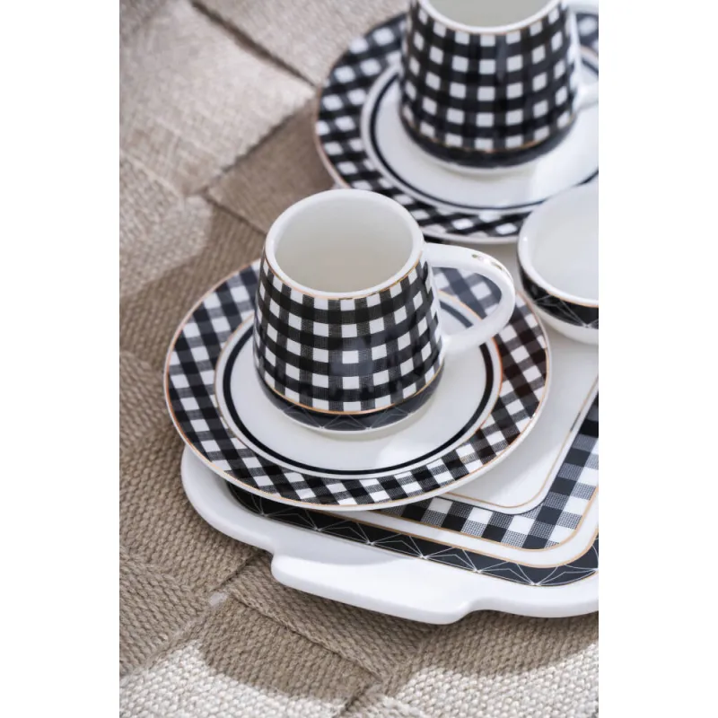 Almond 2 Kişilik Tepsili Kahve Fincan Takımı - 100 ml MSKF99