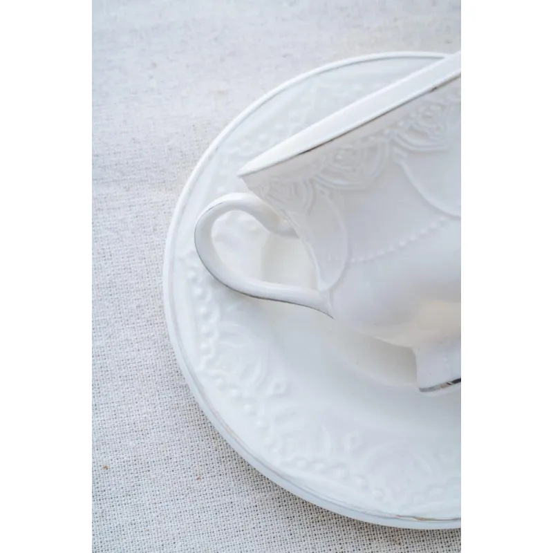 Veronica 6 Kişilik Silver Porselen Çay Fincanı Takımı - 220 ml MSFK82