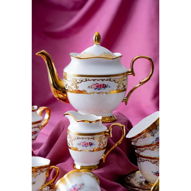 Queen Victoria - Marigold 6 Kişilik 17 Parça Çay Seti MSÇS094