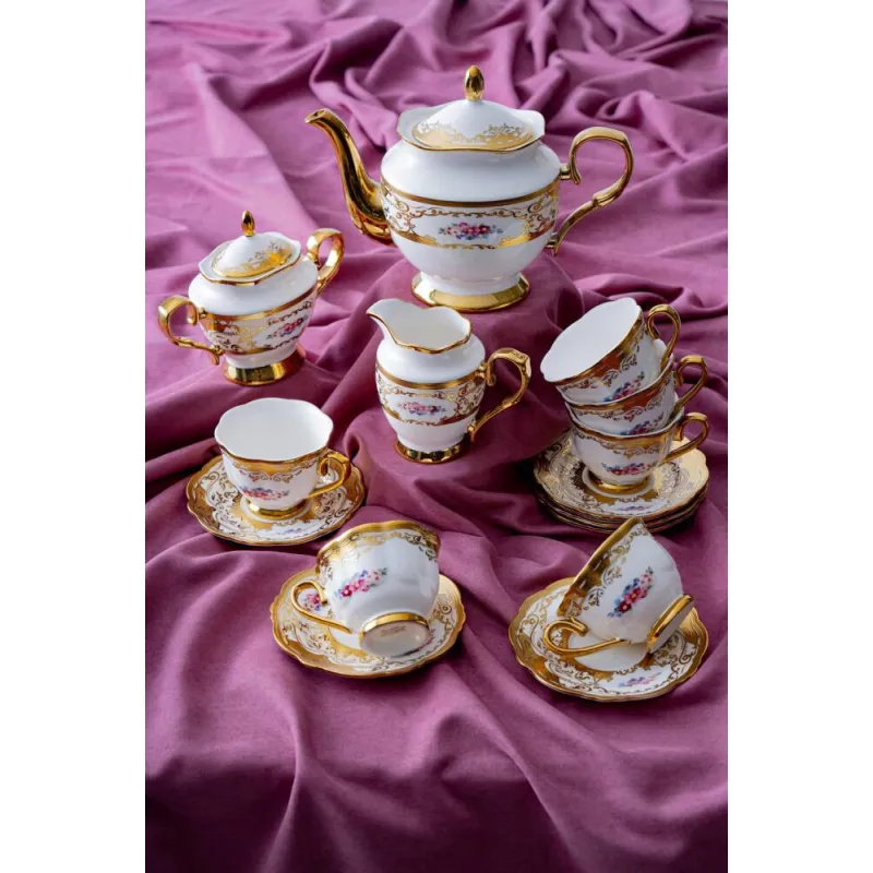 Queen Victoria - Marigold 6 Kişilik 17 Parça Çay Seti MSÇS094
