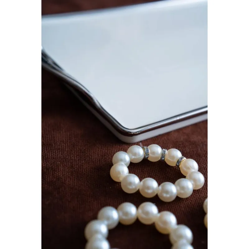 Arven Dikdörtgen Silver Sunum Tepsi - 33 cm MST476