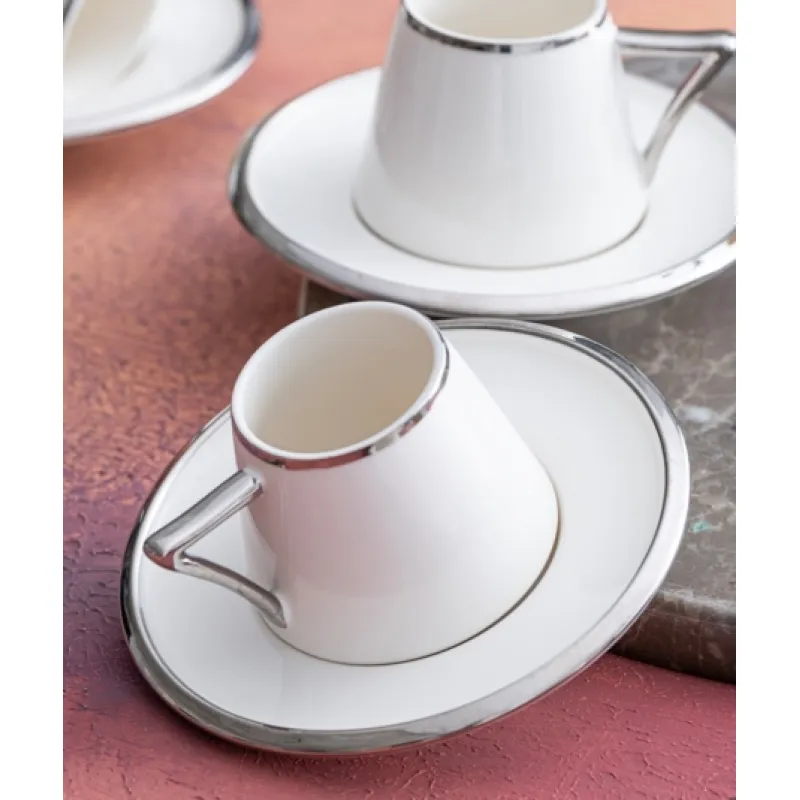 Camillio 6 Kişilik Porselen Kahve Fincanı Takımı - 90 ml MSKF96