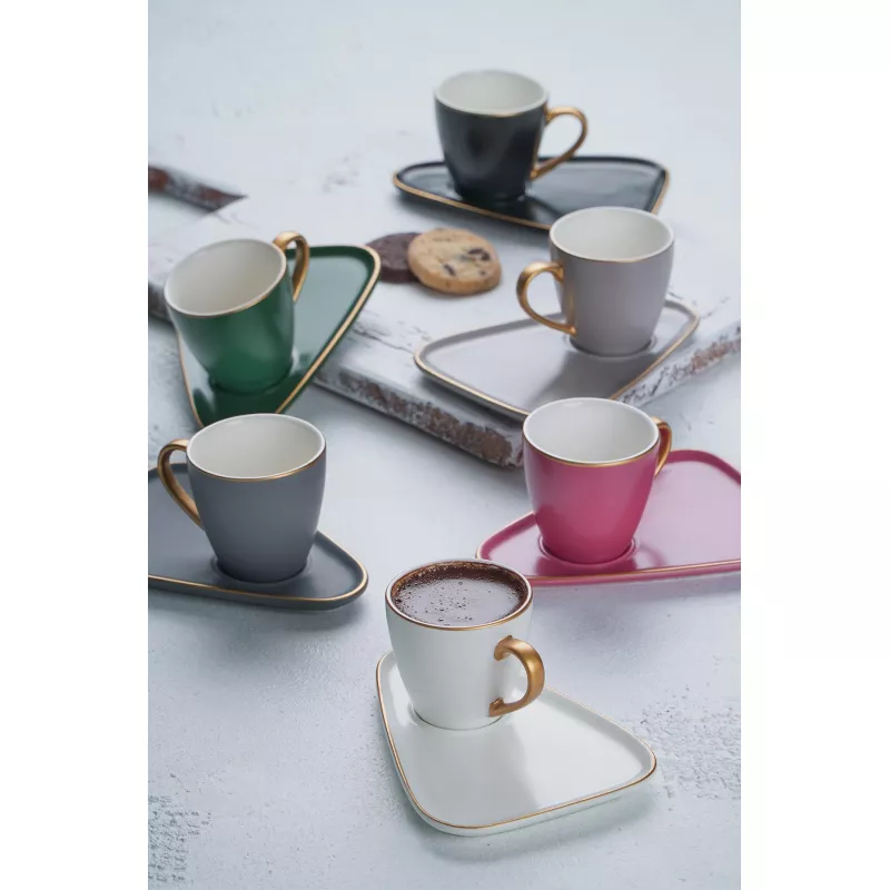 Lizbon 6 LI Porselen Kahve Fincan Takımı MSKF050