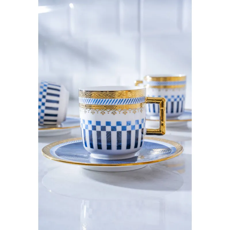 Navy 6 Kişilik Kahve Fincan Takımı - 90 ml MSKF88