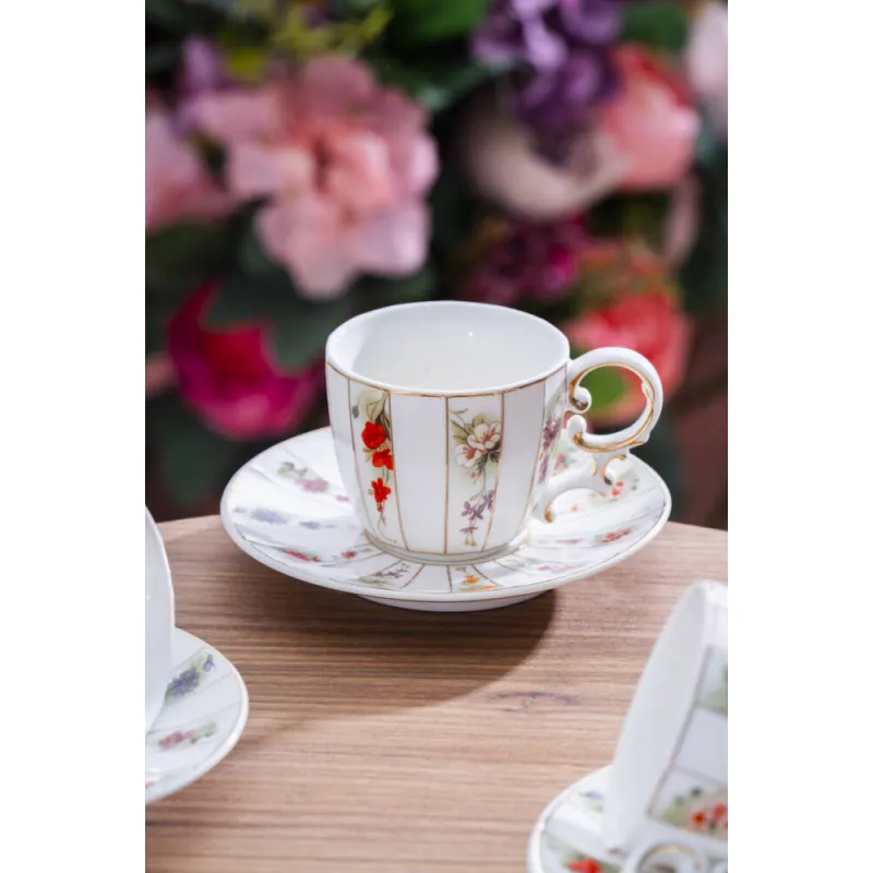 Gisele 6 Kişilik Kahve Fincan Takımı - 100 ml MSKF92